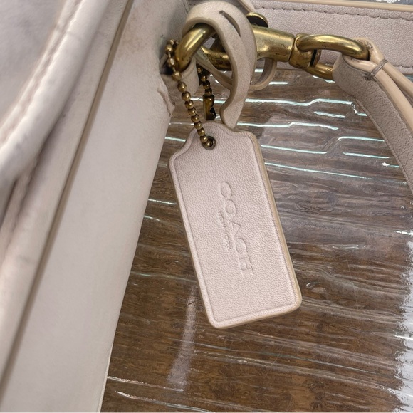 Coach Studio Chalk White Quilted Leather Brass Hardware Shoulder Bag Crossbody - Picture 5 of 15